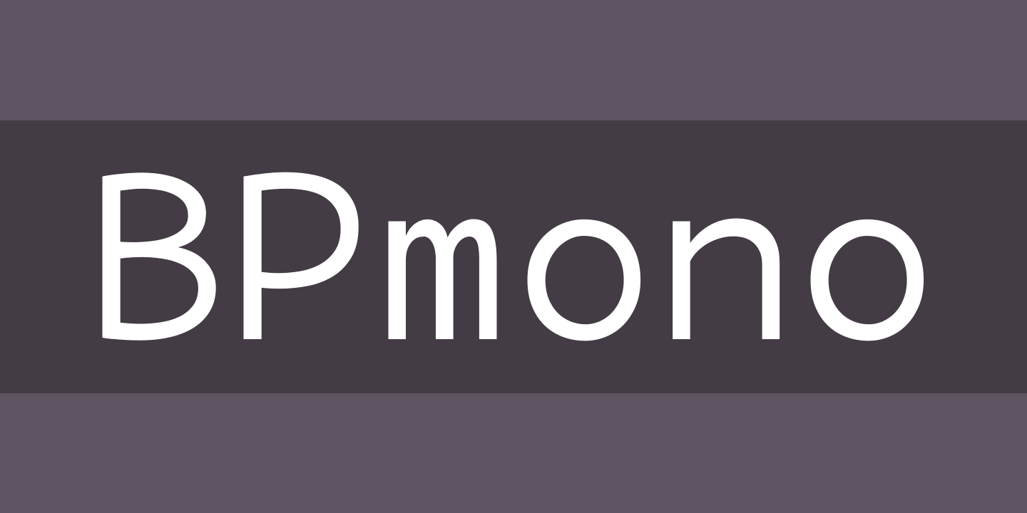 Przykład czcionki BPmono Bold